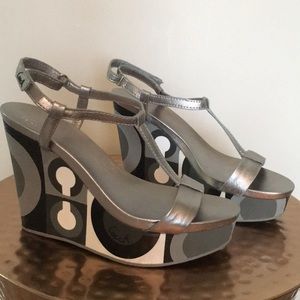 Price ⬇️COACH (fits like a 7) wedge sandals